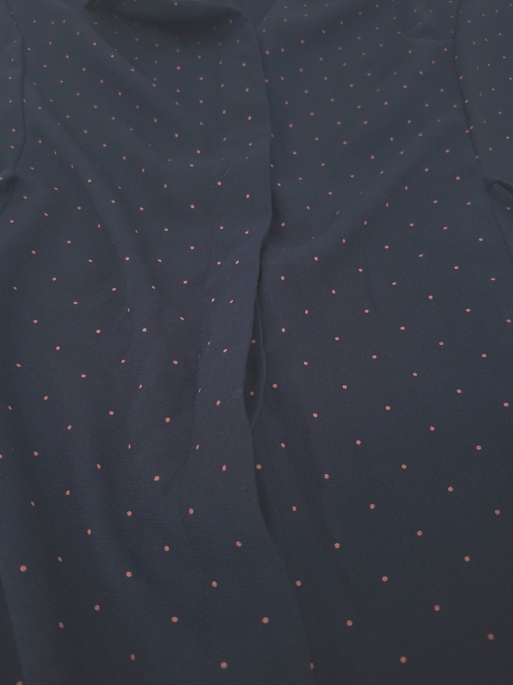 ✨Vintage 90s Norton McNaughton Navy Polka Dot Midi Shirt Dress✨ - Picture 10 of 16